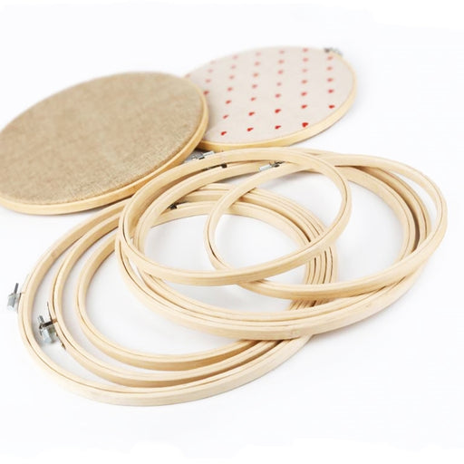 Wooden Round Embroidery Hoops - 7.5 Inch —