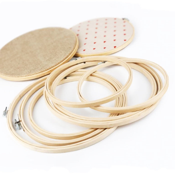 Wooden Round Embroidery Hoops - 5 Inch - Threadart.com