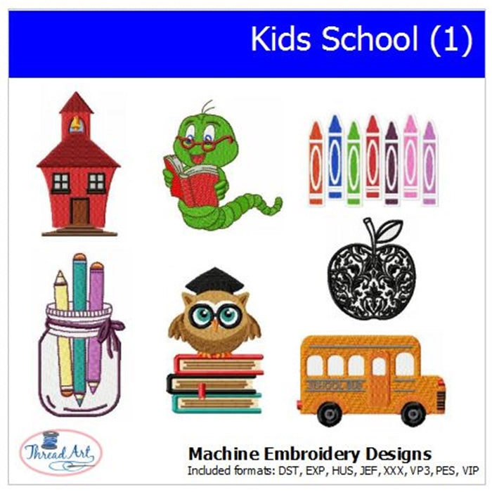 Machine Embroidery Designs -Kids School(1) - Threadart.com