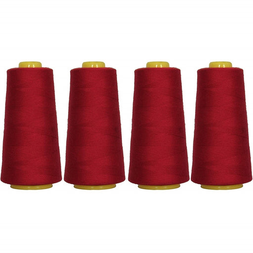 Four Cone Set of Polyester Serger Thread - Bay Berry 292 - 2750 Yards Each - Threadart.com