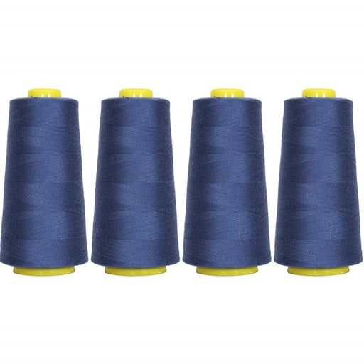 Serger Thread - 4 Cone Set - Polyester Sewing - 2750 Yards -Navy —