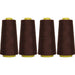 Four Cone Set of Polyester Serger Thread - Chocolate 405 - 2750 Yards Each - Threadart.com