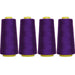 Four Cone Set of Polyester Serger Thread - Deep Purple 272 - 2750 Yards Each - Threadart.com