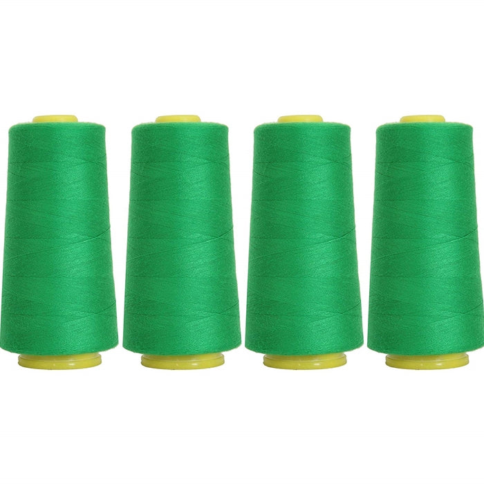 Four Cone Set of Polyester Serger Thread - Dk Grass 219 - 2750 Yards Each - Threadart.com