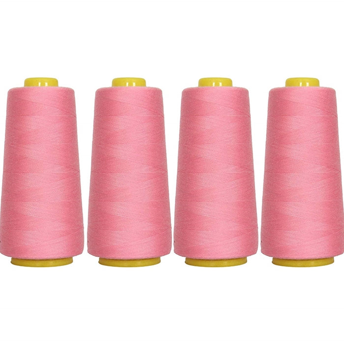 Four Cone Set of Polyester Serger Thread - Dk Peach 285 - 2750 Yards Each - Threadart.com