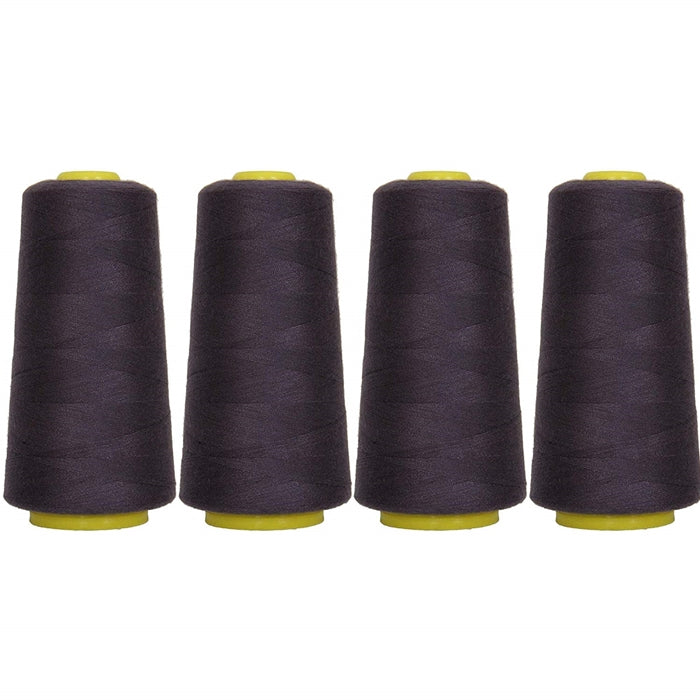 Four Cone Set of Polyester Serger Thread - Dk Navy 441 - 2750 Yards Each - Threadart.com