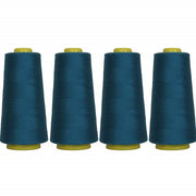 Four Cone Set of Polyester Serger Thread - Dk Turquoise 470 - 2750 Yards Each - Threadart.com