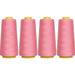 Four Cone Set of Polyester Serger Thread - Dusty Pink 385- 2750 Yards Each - Threadart.com
