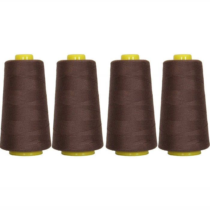 Four Cone Set of Polyester Serger Thread - Expresso 399 - 2750 Yards Each - Threadart.com