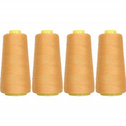 Four Cone Set of Polyester Serger Thread - Lt Gold 121 - 2750 Yards Each - Threadart.com