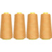 Four Cone Set of Polyester Serger Thread - Lt Gold 121 - 2750 Yards Each - Threadart.com