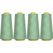 Four Cone Set of Polyester Serger Thread - Mint Green 370 - 2750 Yards Each - Threadart.com