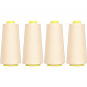 Four Cone Set of Polyester Serger Thread - Natural 104 - 2750 Yards Each - Threadart.com
