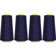 Four Cone Set of Polyester Serger Thread - Navy 234 - 2750 Yards Each - Threadart.com