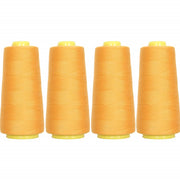 Four Cone Set of Polyester Serger Thread - Old Gold 124 - 2750 Yards Each - Threadart.com