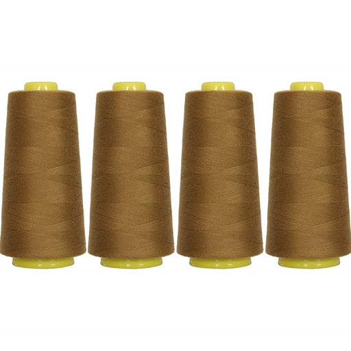 Four Cone Set of Polyester Serger Thread - Olive 340 - 2750 Yards Each - Threadart.com