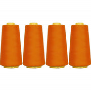 Four Cone Set of Polyester Serger Thread - Orange Yellow 478 - 2750 Yards Each - Threadart.com