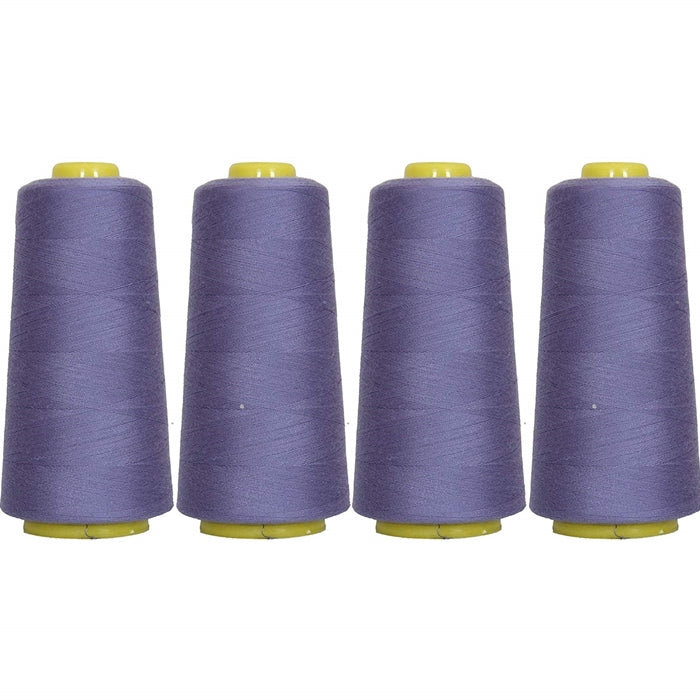 Four Cone Set of Polyester Serger Thread - Periwinkle 278 - 2750 Yards Each - Threadart.com