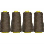 Four Cone Set of Polyester Serger Thread - Pewter 330 - 2750 Yards Each - Threadart.com