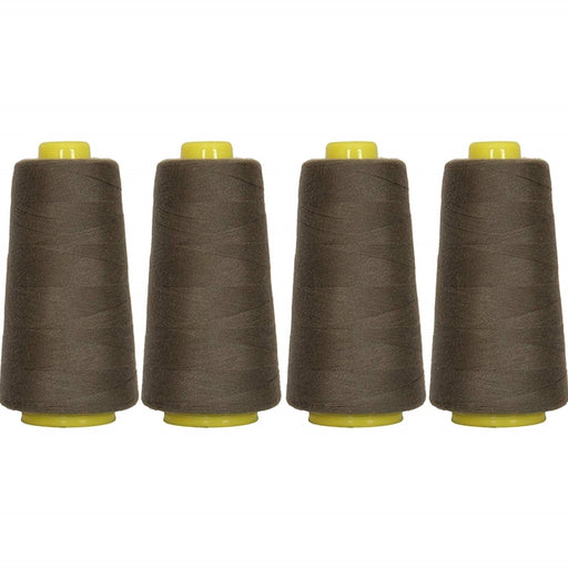 Four Cone Set of Polyester Serger Thread - Pewter 330 - 2750 Yards Each - Threadart.com