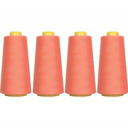 Four Cone Set of Polyester Serger Thread - Portland Orange 168 - 2750 Yards Each - Threadart.com