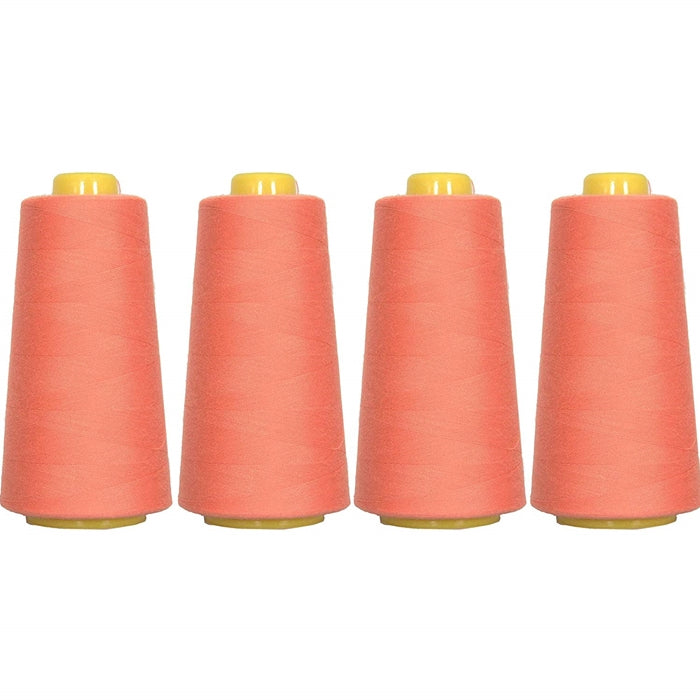 Four Cone Set of Polyester Serger Thread - Portland Orange 168 - 2750 Yards Each - Threadart.com
