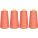 Four Cone Set of Polyester Serger Thread - Portland Orange 168 - 2750 Yards Each - Threadart.com
