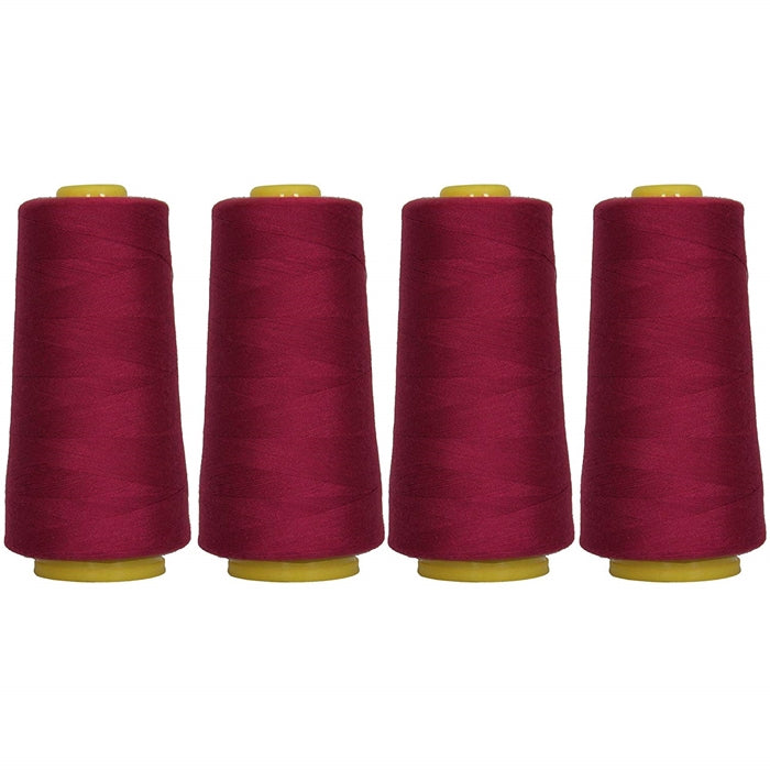Four Cone Set of Polyester Serger Thread - Rose Jubilee 388 - 2750 Yards Each - Threadart.com