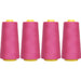 Four Cone Set of Polyester Serger Thread - Ruby Rose 137 - 2750 Yards Each - Threadart.com