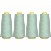 Four Cone Set of Polyester Serger Thread - Sea Foam 208 - 2750 Yards Each - Threadart.com