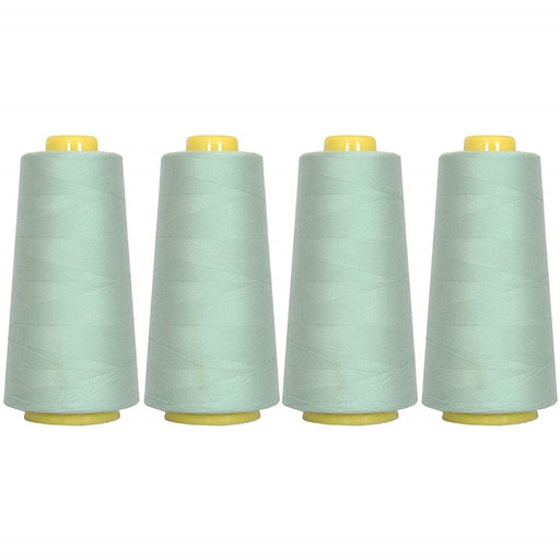 Four Cone Set of Polyester Serger Thread - Sea Foam 208 - 2750 Yards Each - Threadart.com