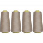 Four Cone Set of Polyester Serger Thread - Silver Grey 414 - 2750 Yards Each - Threadart.com