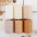 Cotton Quilting Thread Set - 6 Tan Tones - 1000 Meters - Threadart.com