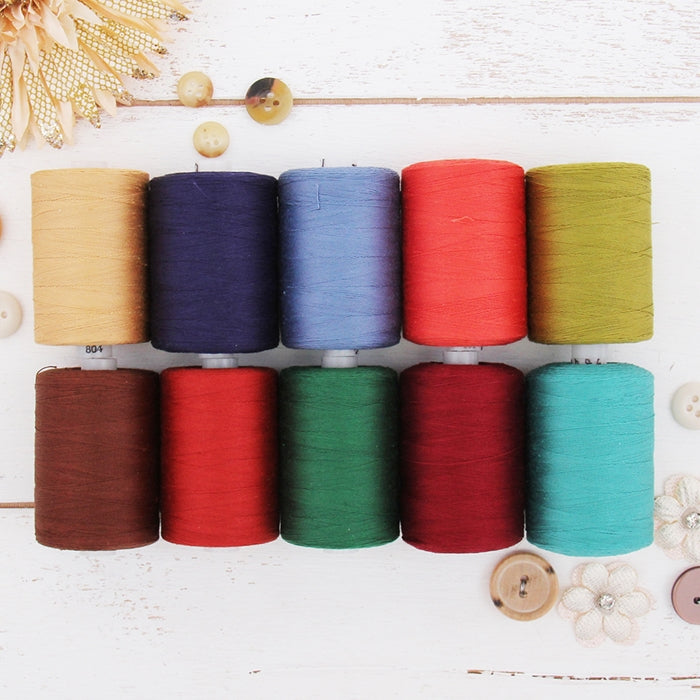 Cotton Quilting Thread Set - 10 Jewel Tones - 1000 Meters - Threadart.com