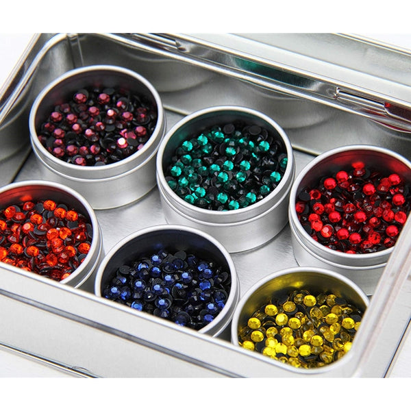 Hot Fix Rhinestone Set In 6 Rainbow Colors - SS10 - Threadart.com