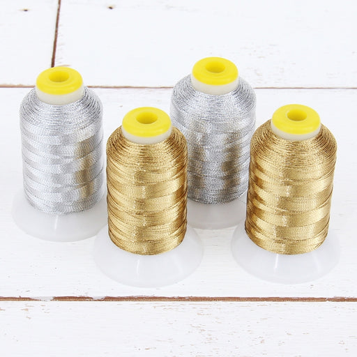 Metallic Thread 500m Spools - Durable, High Shine - Beautiful Colors ...