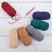 Crochet 100% Pure Cotton Yarn #4 Set  - 6 Pack of Gemstone Colors - Threadart.com