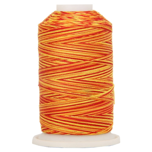 Multicolor Variegated Cotton Thread 600M - Fiery Sunrise - Threadart.com