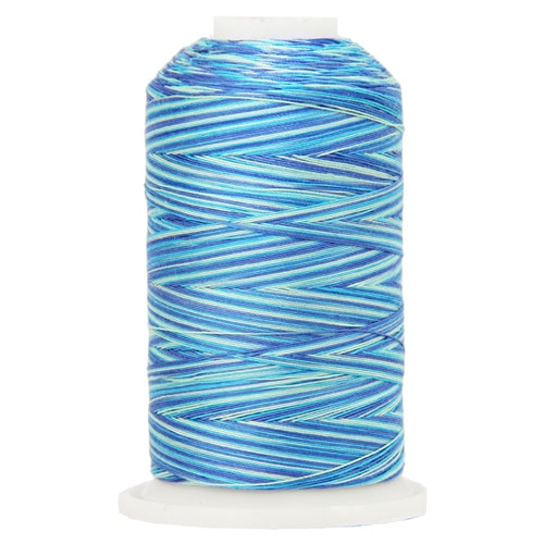 Multicolor Variegated Cotton Thread 600M - Ocean Teals - Threadart.com