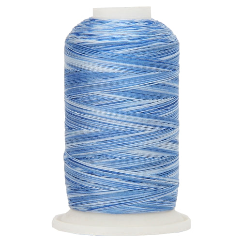 Multicolor Variegated Cotton Thread 600M - Denim Blues - Threadart.com