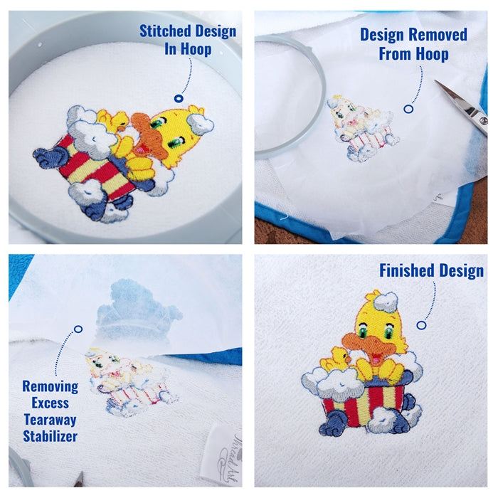 Heavy Tearaway Embroidery Stabilizer - 8x8 200 precut sheets - Threadart.com