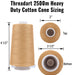 Heavy Duty Cotton Quilting Thread - Ivory - 2500 Meters - 40 Wt. - Threadart.com
