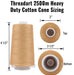 Heavy Duty Cotton Quilting Thread - Light Steel - 2500 Meters - 40 Wt. - Threadart.com