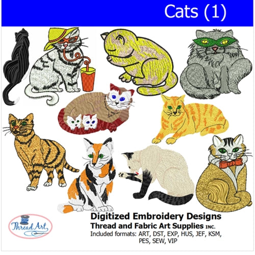 Machine Embroidery Designs - Cats(1) - Threadart.com