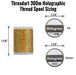 Sparkle Holographic Thread - 300 Meters - Silver - Threadart.com