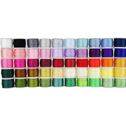 4mm Silk Ribbon Set - 50 Spool Collection -10 Meters (11 Yds) Per Spool - Threadart.com