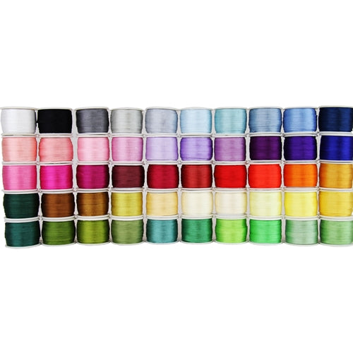 4mm Silk Ribbon Set - 50 Spool Collection -10 Meters (11 Yds) Per Spool - Threadart.com