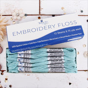 Very Ligh Aqua Premium Cotton Embroidery Floss - Box of 12 - Six Strand Thread - No. 308 - Threadart.com