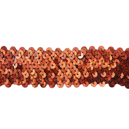 Stretch Sequin Roll - 1 1/2in - Chocolate - 10 meters (11 yards) - Threadart.com