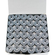 Prewound Embroidery Bobbins - 144 Count Per Box - Black Plastic Sided - L Style - Threadart.com